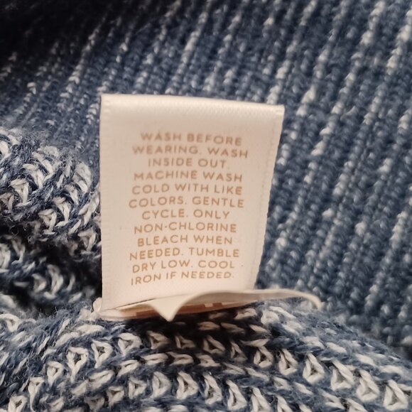 Women's Lauren Conrad Tight Knit Blue Sweater Size Medium - Picture 5 of 8